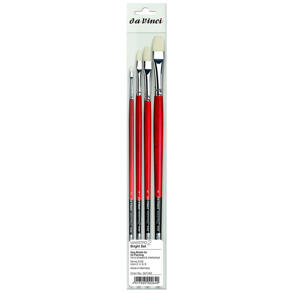 Da Vinci Maestro2 Chungking Long Bristle Brush Series 5123 4 Set Bright