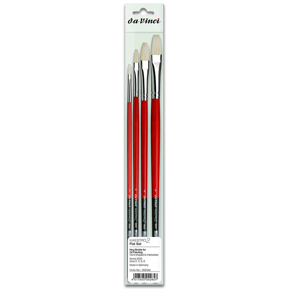 Da Vinci Maestro2 Chungking Long Bristle Brush Series 5023 4 Set Flat