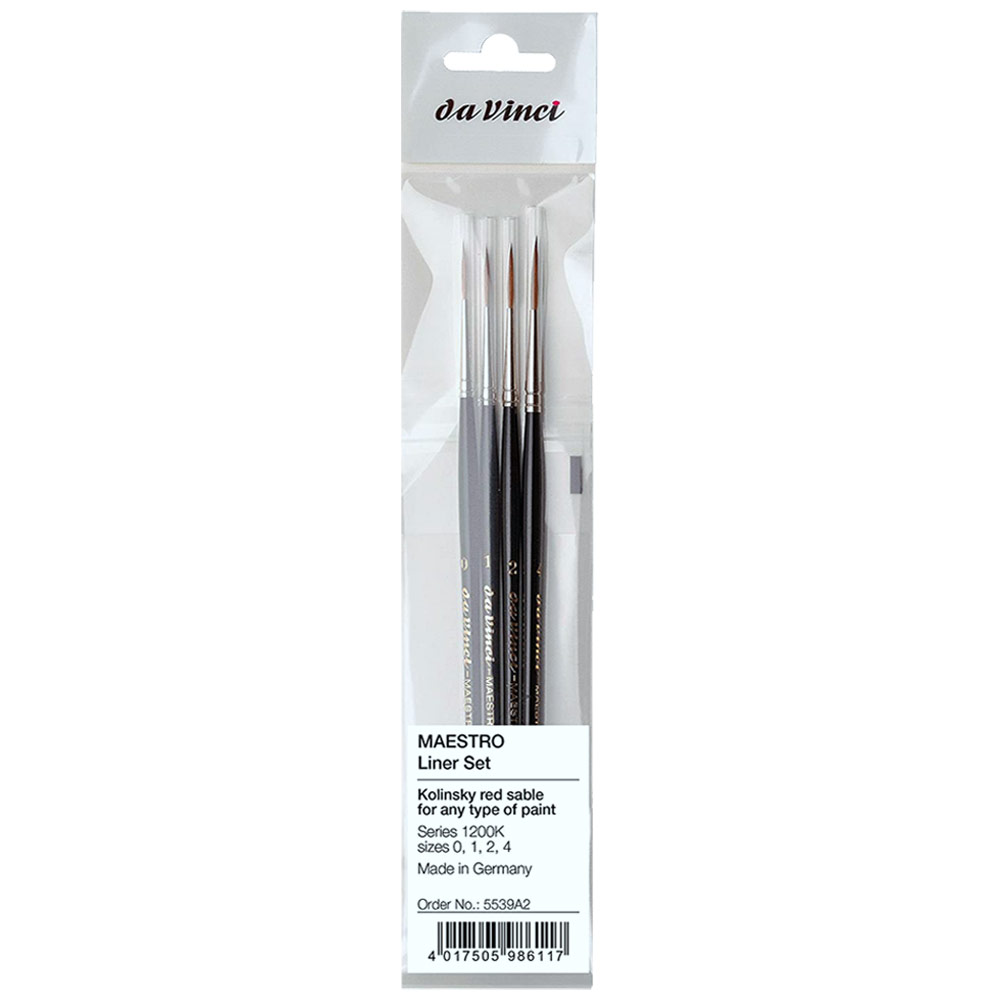 Da Vinci MAESTRO Tobolsky-Kolinsky Watercolor Brush Series 1200K 4 Set Liner