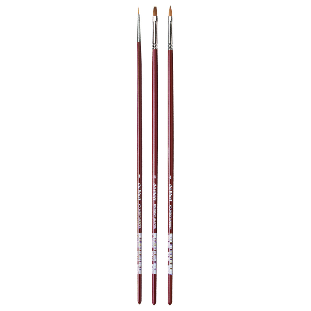 Da Vinci Kolinsky Marder Red Sable Oil Brush 3 Set