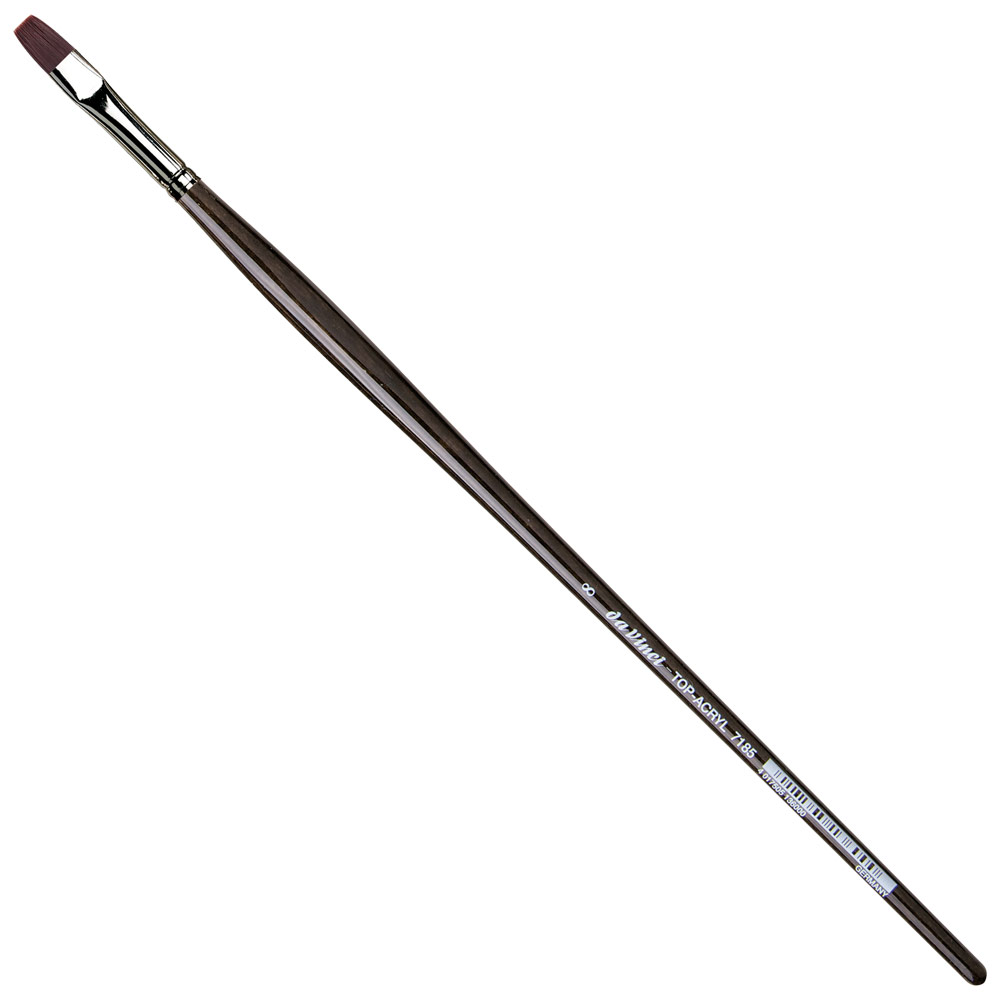 Da Vinci TOP-ACRYL Red-Brown Synthetic Long Brush Series 7185 Bright #8
