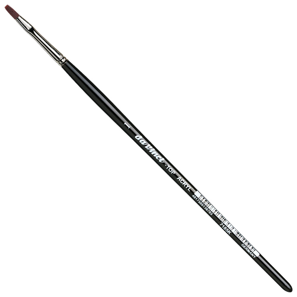 Da Vinci TOP-ACRYL Red-Brown Synthetic Short Brush Series 7185K Bright #1