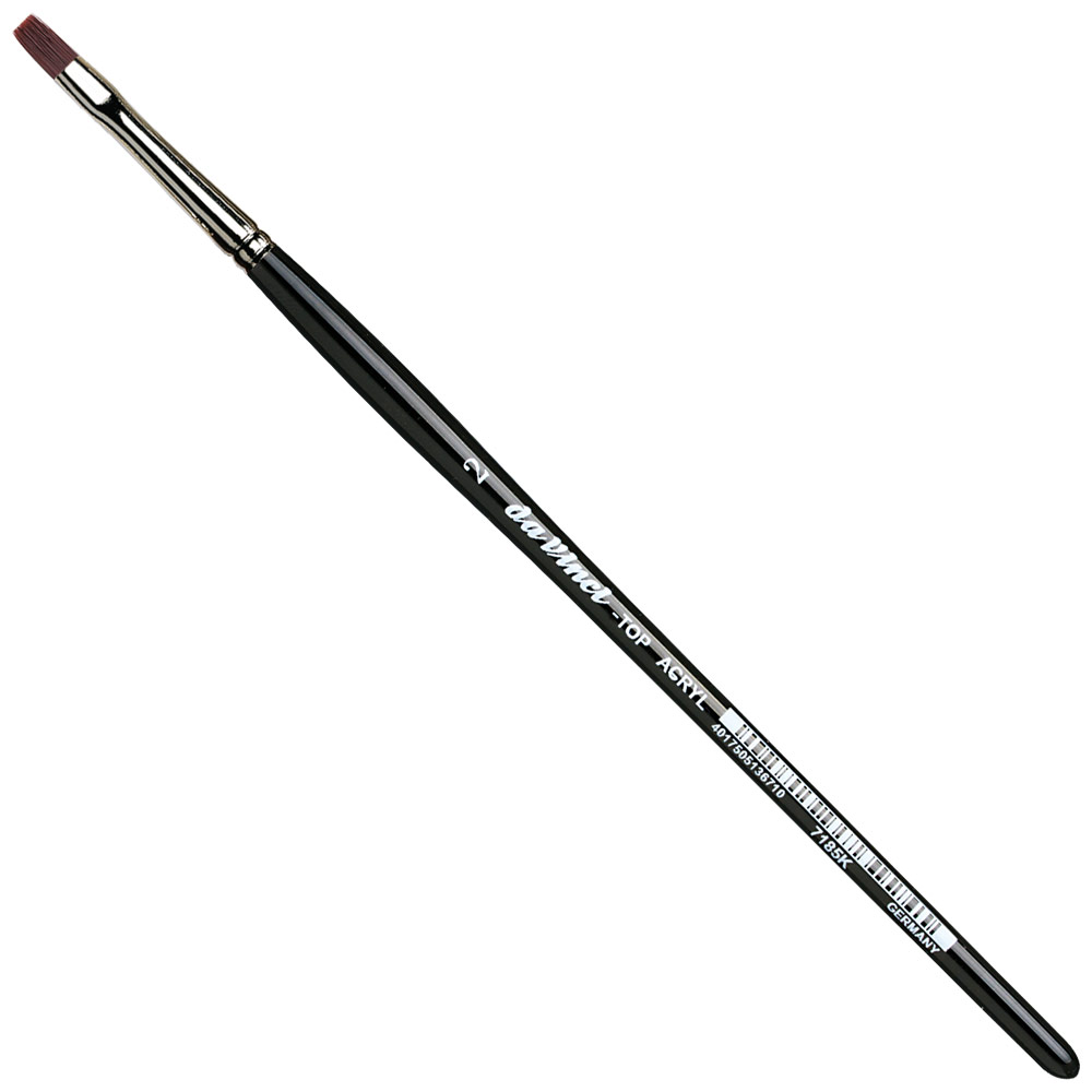 Da Vinci TOP-ACRYL Red-Brown Synthetic Short Brush Series 7185K Bright #2