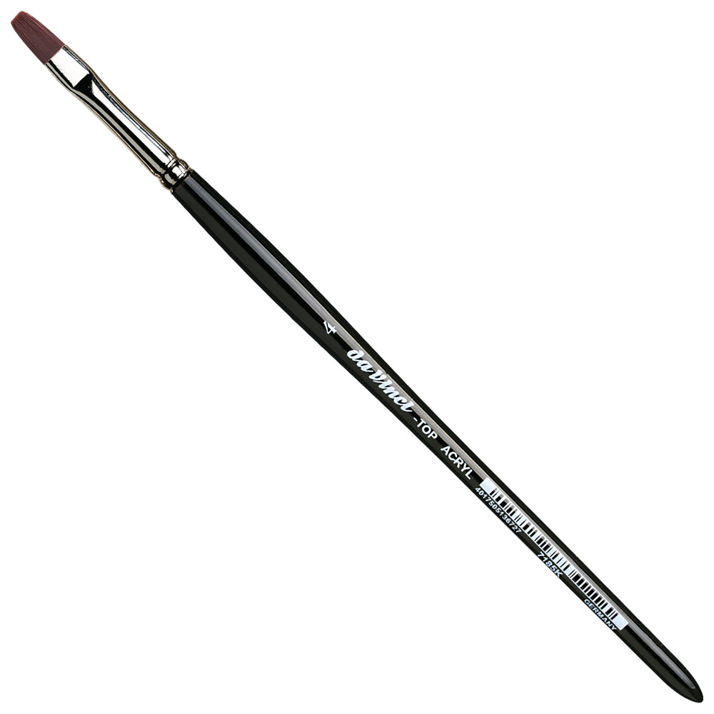 Da Vinci TOP-ACRYL Red-Brown Synthetic Short Brush Series 7185K Bright #4