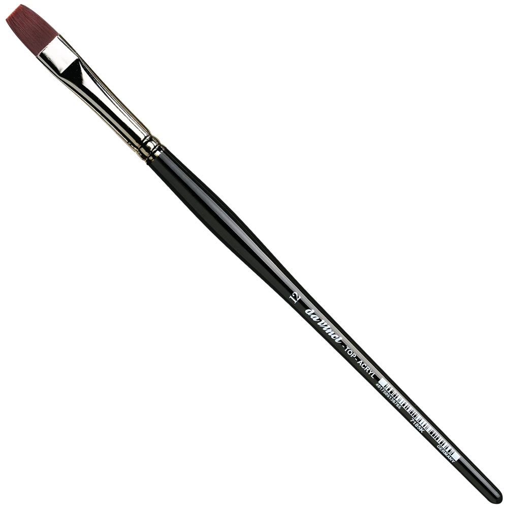 Da Vinci TOP-ACRYL Red-Brown Synthetic Short Brush Series 7185K Bright #12