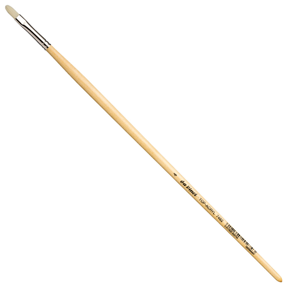 Da Vinci TOP-ACRYL White Synthetic Brush Series 7482 Filbert #4