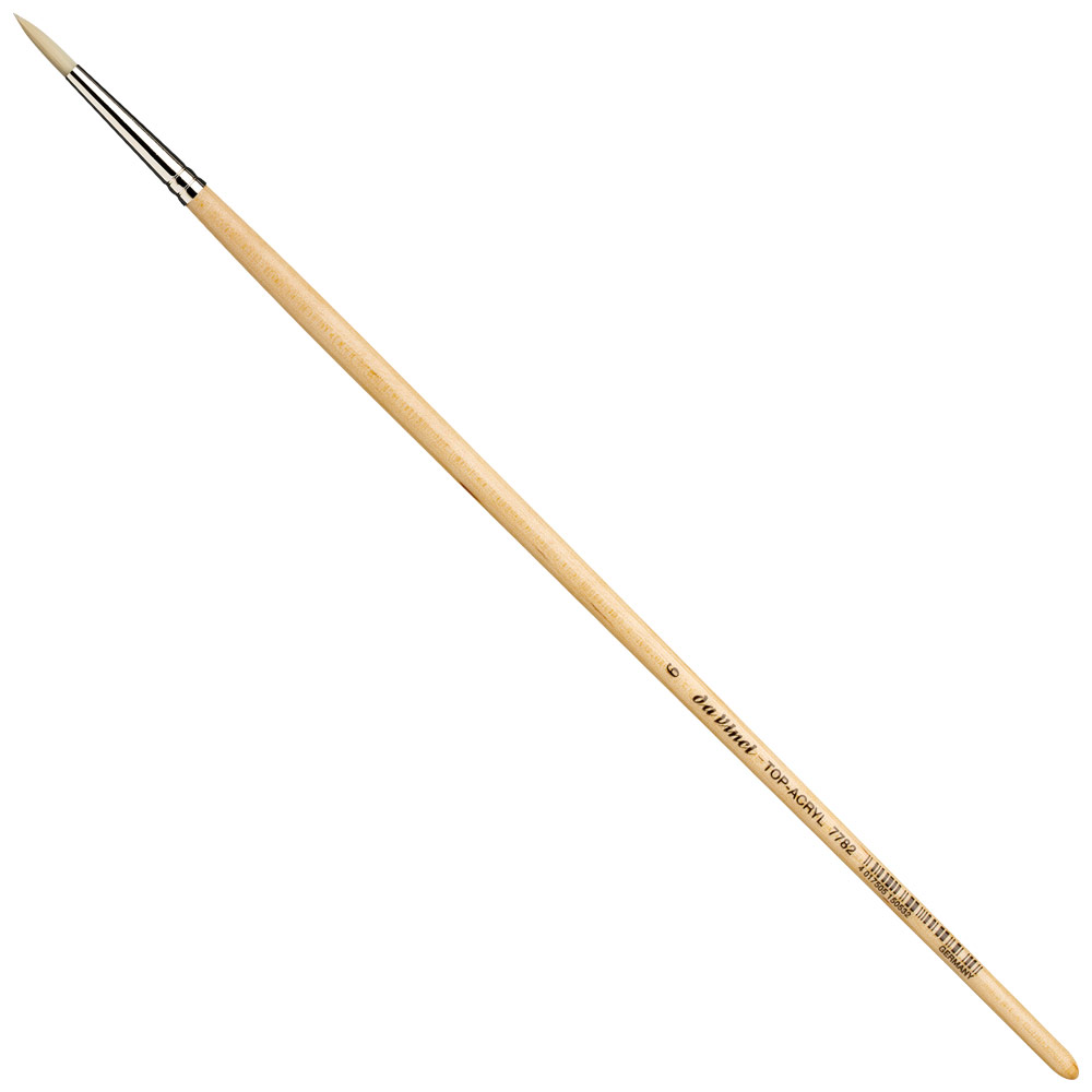 Da Vinci Top-Acryl White Synthetic Brush Series 7782 Round #6