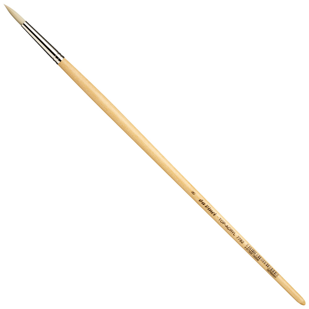 Da Vinci Top-Acryl White Synthetic Brush Series 7782 Round #8