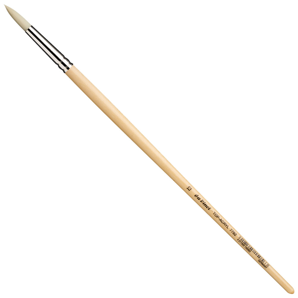 Da Vinci Top-Acryl White Synthetic Brush Series 7782 Round #12