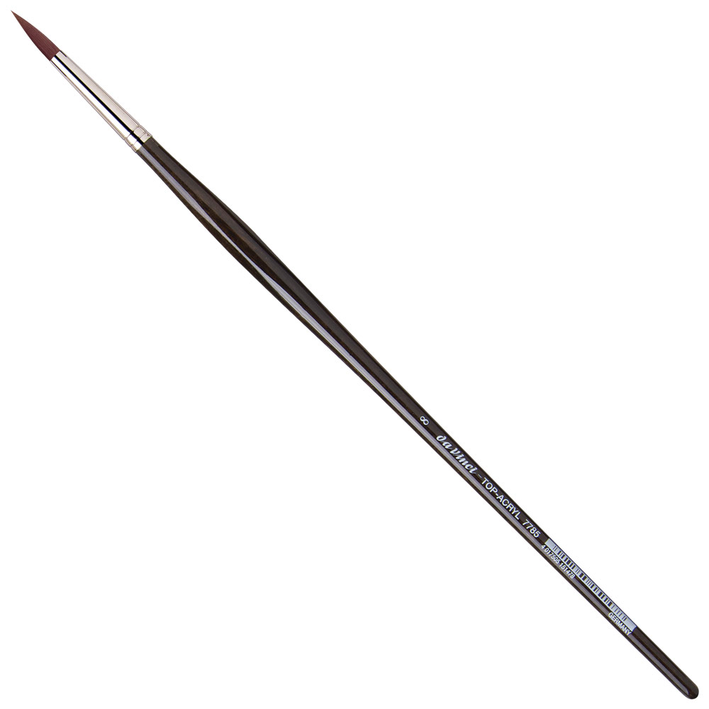 Da Vinci Top-Acryl Red-Brown Synthetic Long Brush Series 7785 Round #8