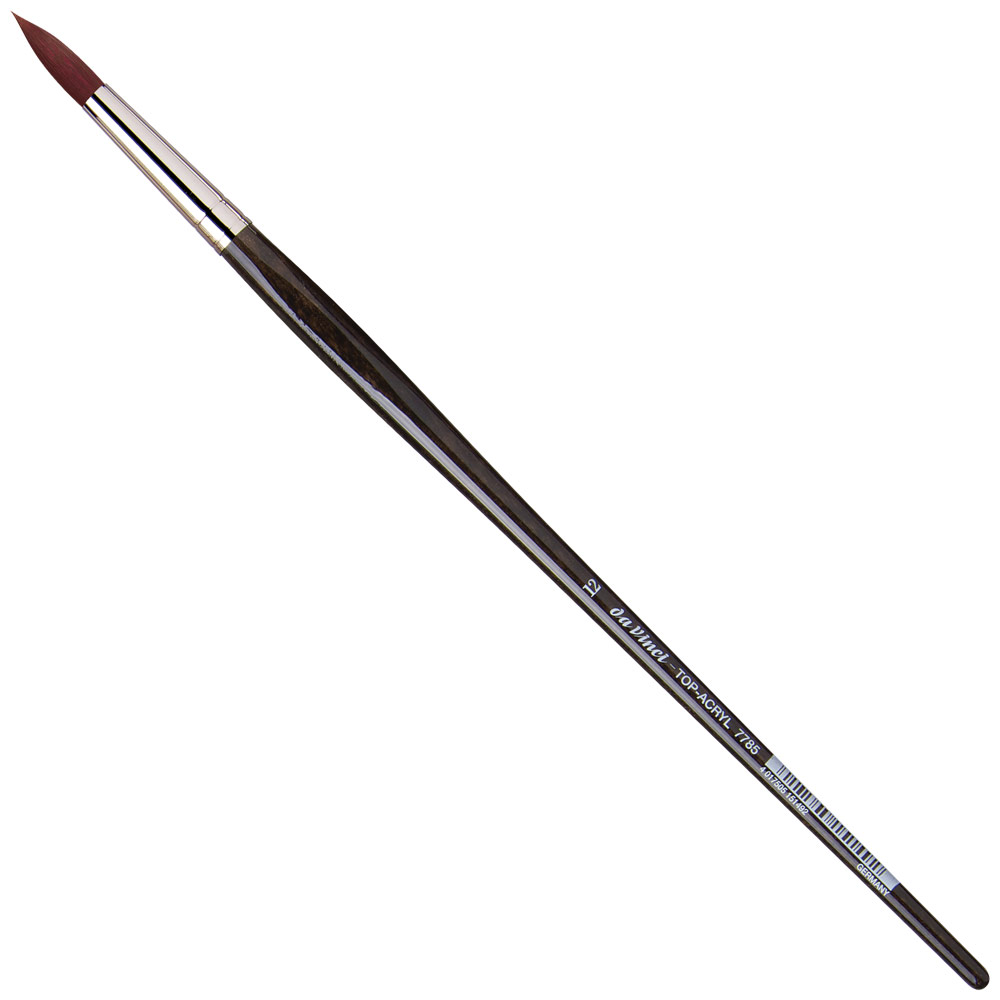 Da Vinci Top-Acryl Red-Brown Synthetic Long Brush Series 7785 Round #12