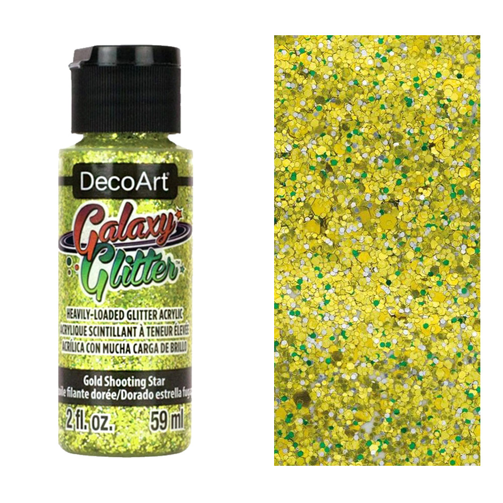 DecoArt Galaxy Glitter 2oz Gold Shooting Star