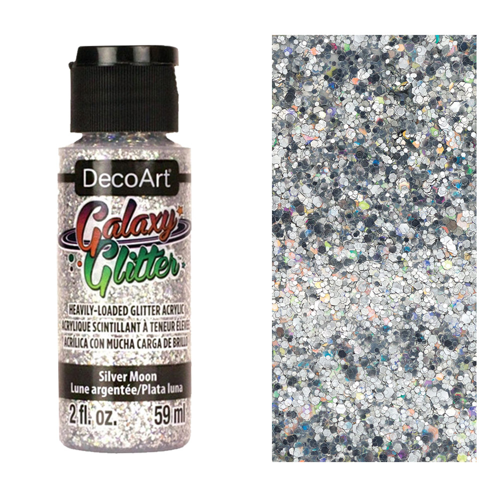 Decoart Galaxy Glitter Acrylic Paint 2oz Ice Comet - Clear