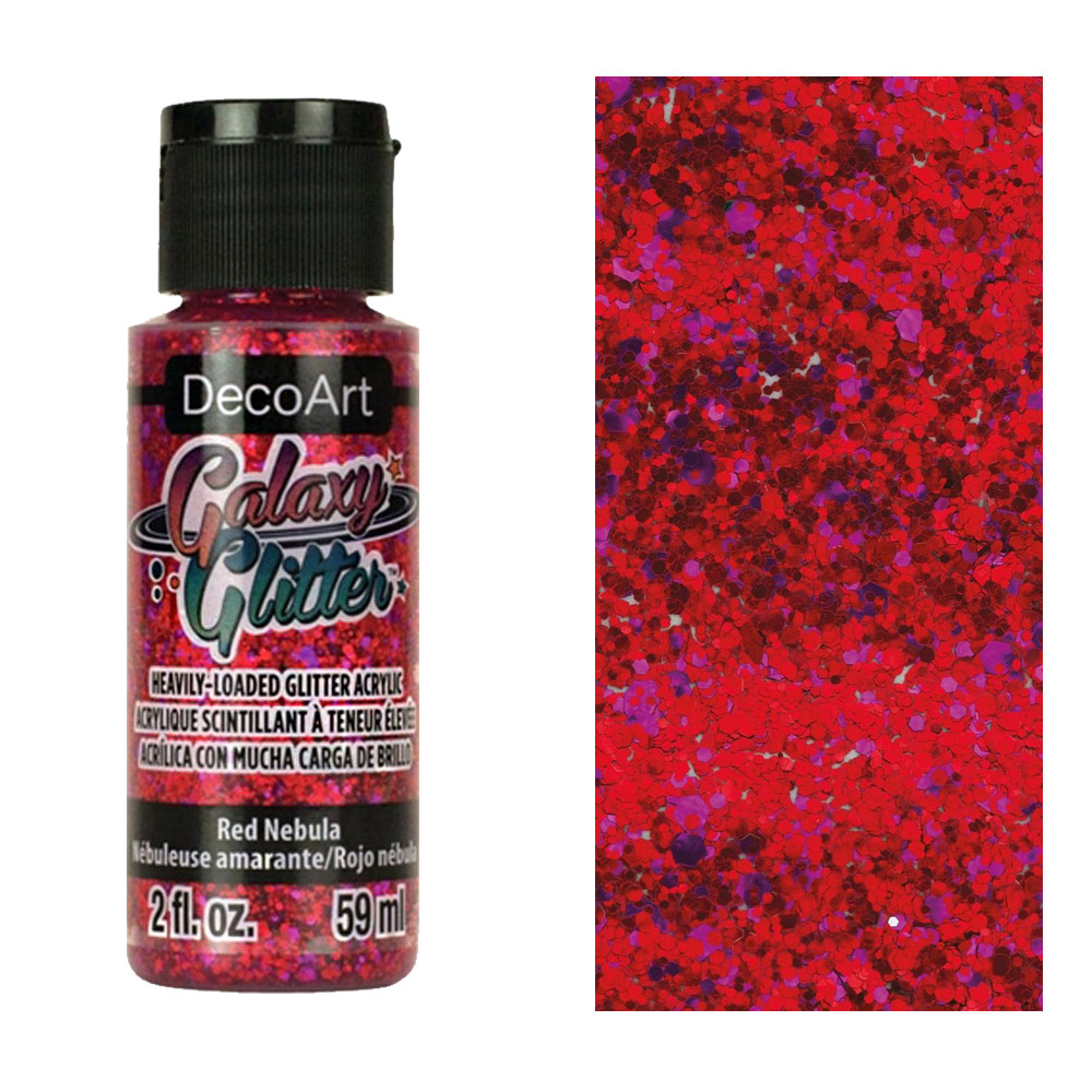 Decoart Glamour Dust 2 oz. Sizzling Red Glitter Paint