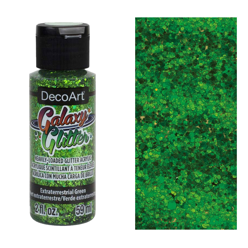 DecoArt Galaxy Glitter 2oz Extraterrestrial Green