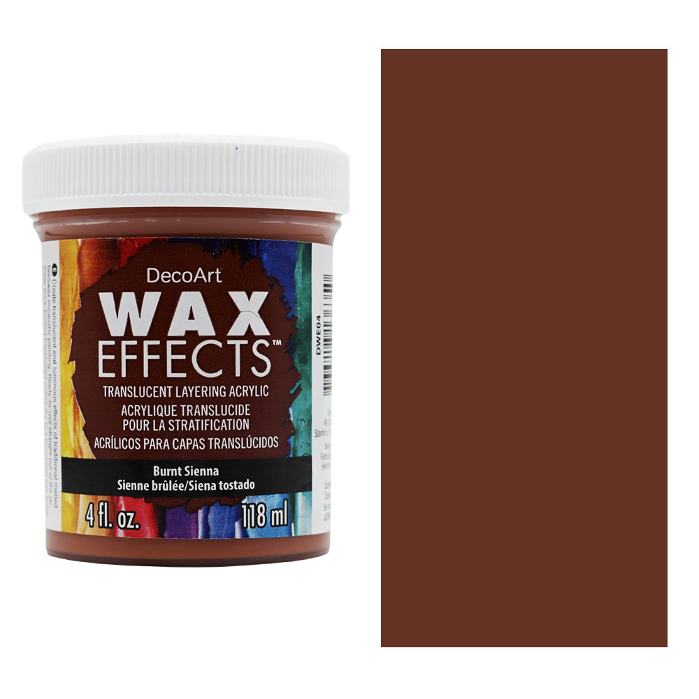 DecoArt Wax Effects Layering Acrylic 4oz Burnt Sienna