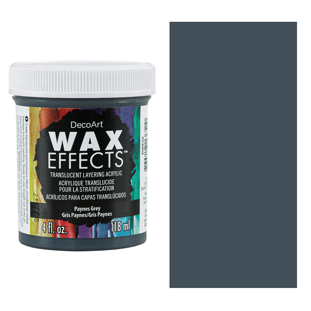 DecoArt Wax Effects Layering Acrylic 4oz Paynes Grey