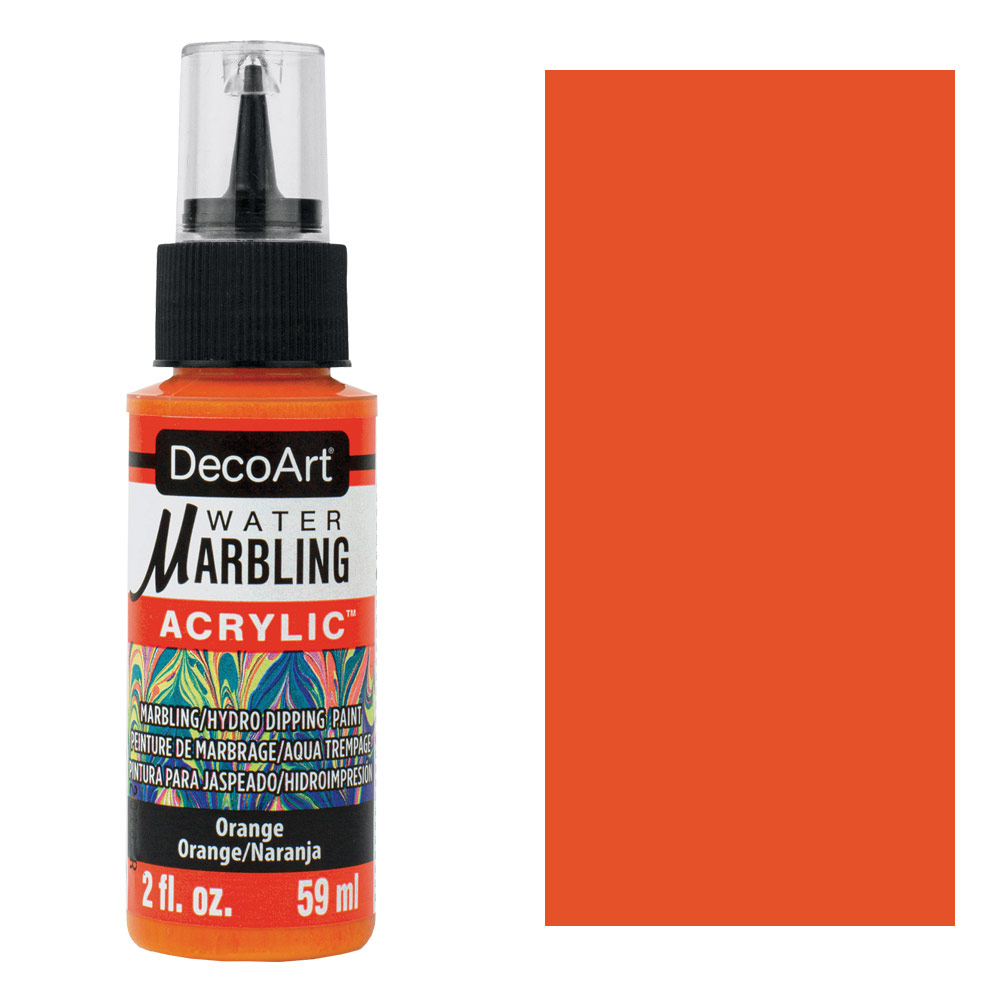 DecoArt Water Marbling Acrylic Paint 59ml Orange