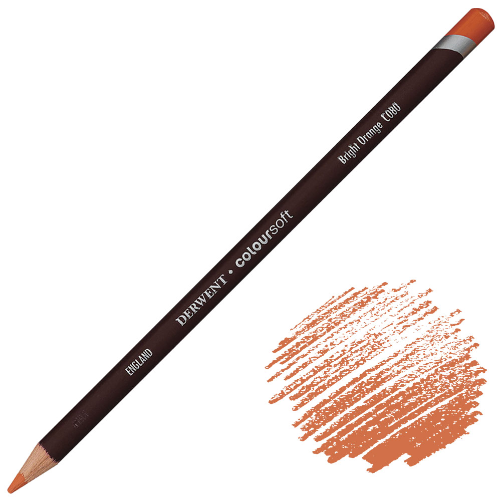 Derwent Coloursoft Color Pencil Bright Orange