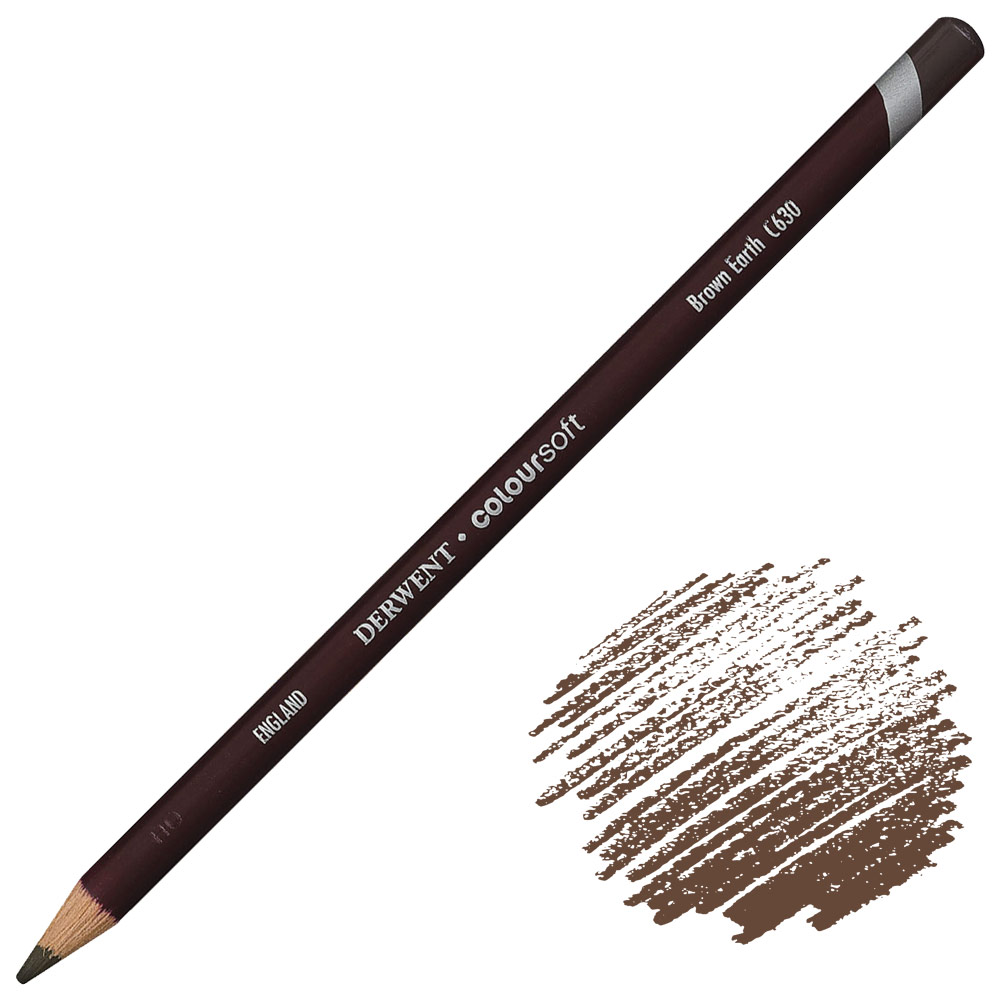 Derwent Coloursoft Color Pencil Brown Earth