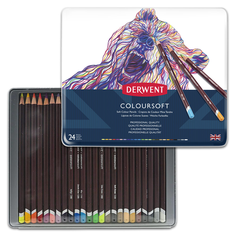 Derwent Coloursoft Color Pencil 24 Set