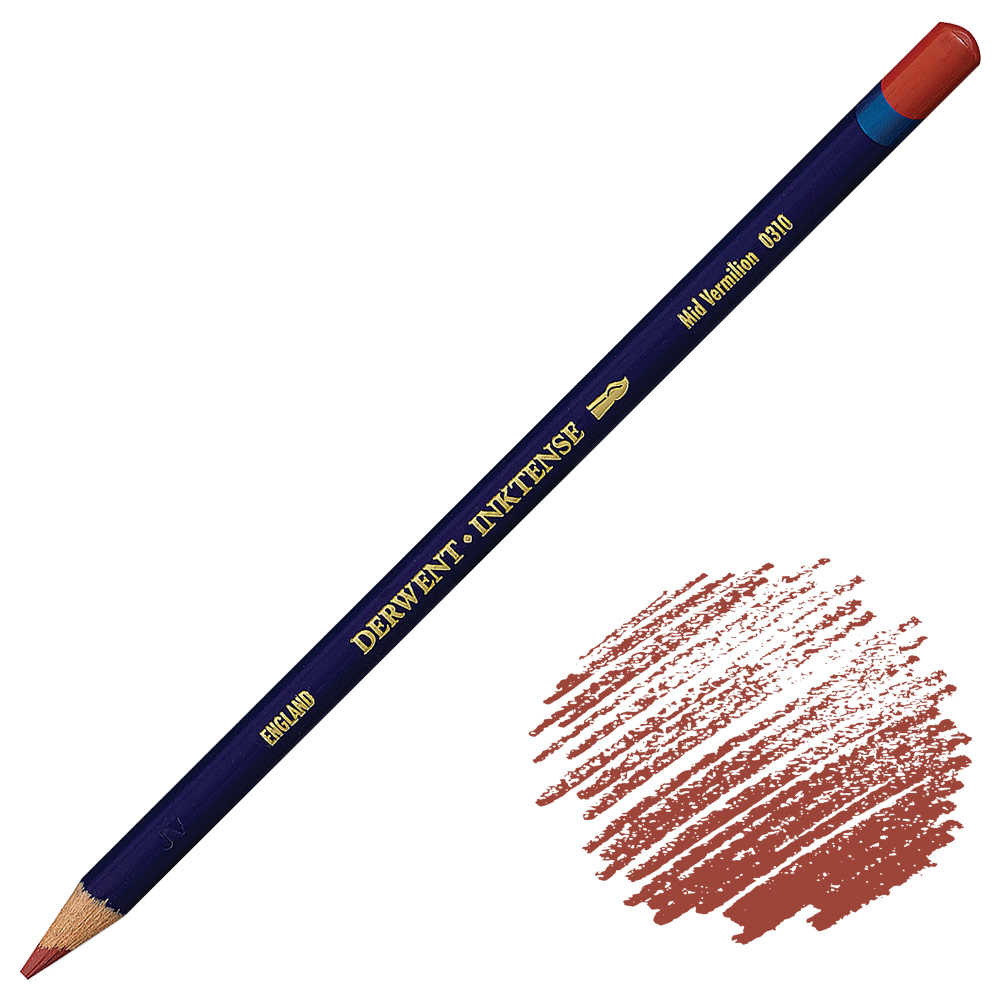 Derwent Inktense Water-Soluble Ink Pencil Mid Vermilion