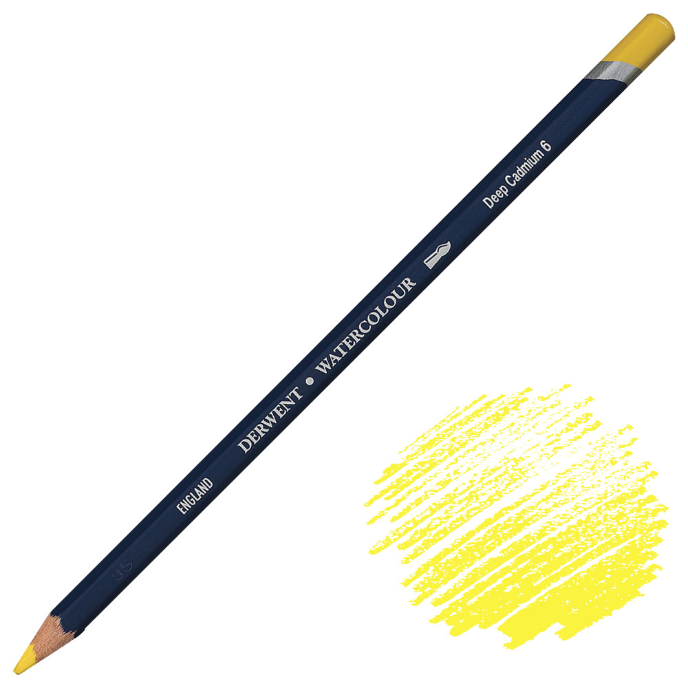Derwent Watercolour Water-Soluble Color Pencil Deep Cadmium