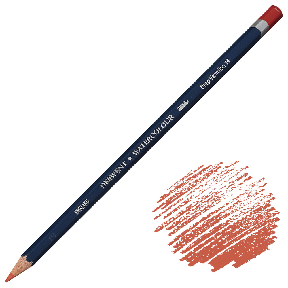 Derwent Watercolour Water-Soluble Color Pencil Deep Vermillion