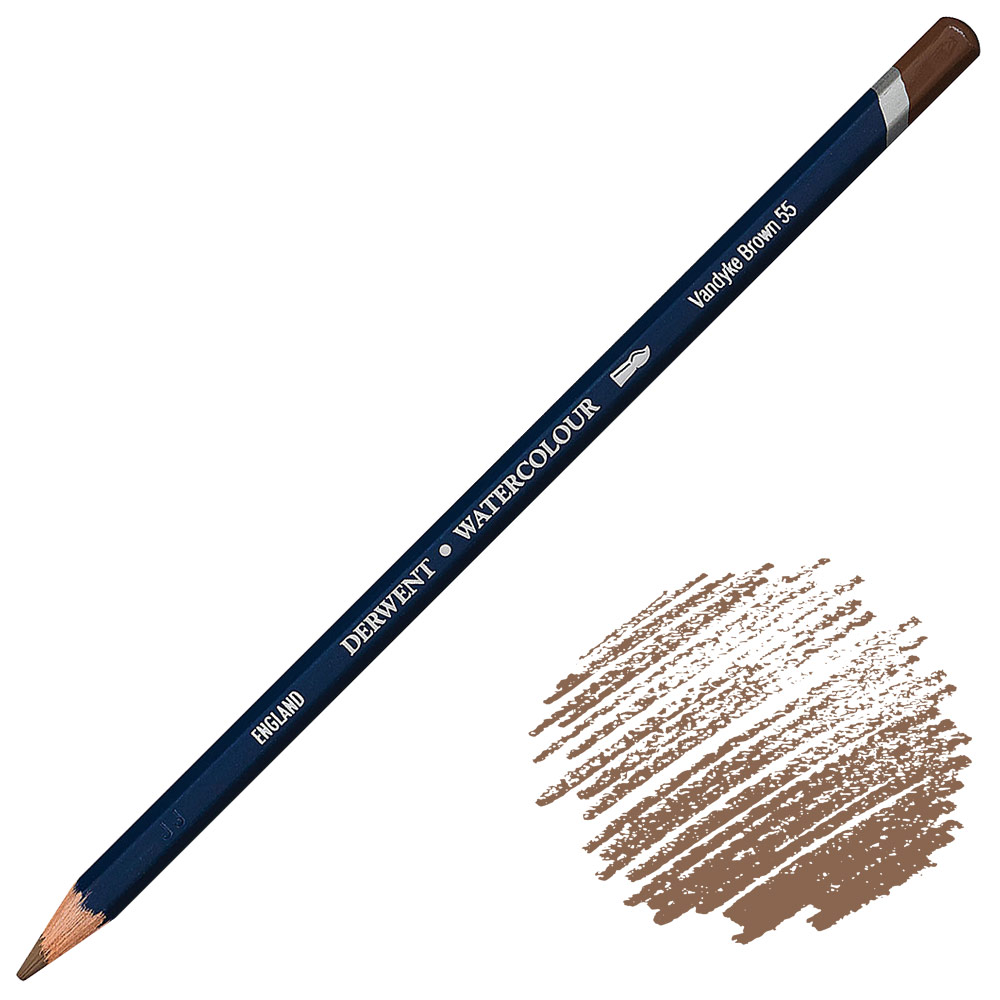 Derwent Watercolour Water-Soluble Color Pencil Vandyke Brown