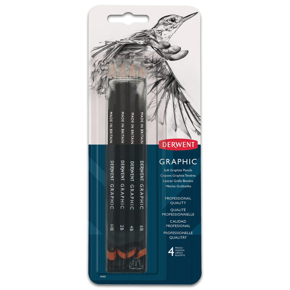 Derwent Graphic Soft Graphite Pencil 4 Set Graphic