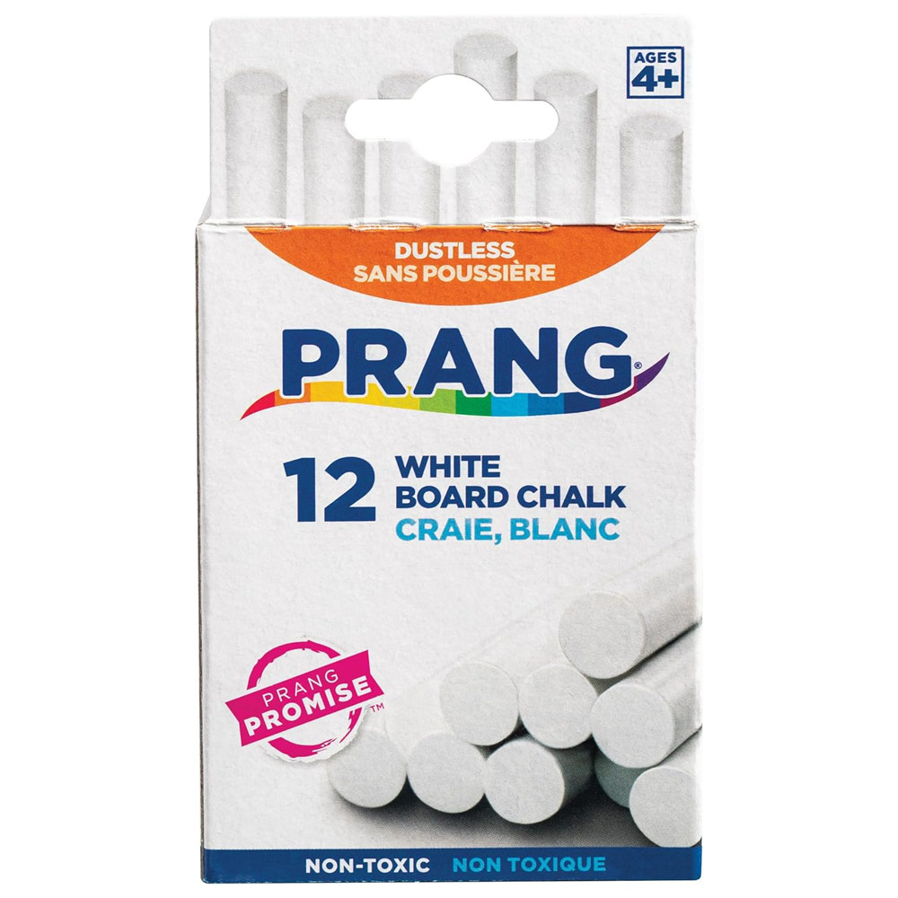 Prang Hygieia Dustless Chalk 12 Pack White
