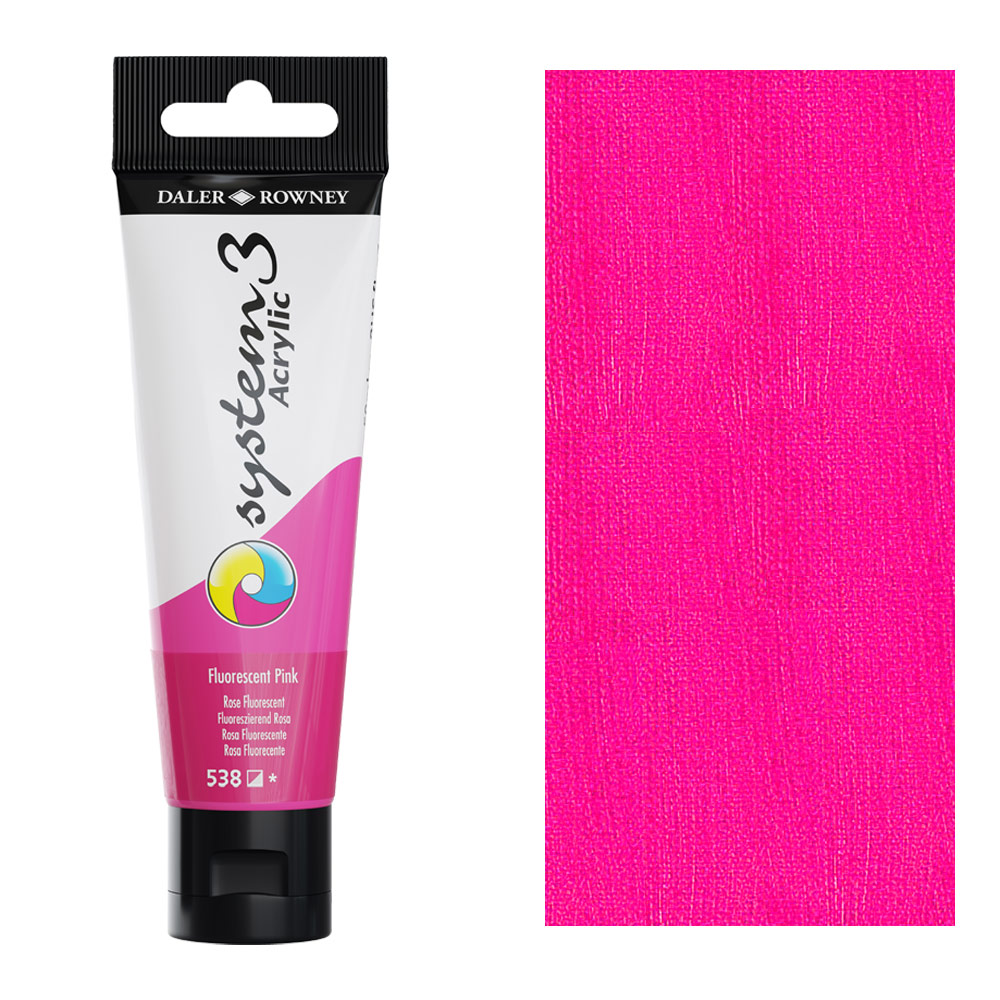 Daler-Rowney System3 Acrylic 59ml Fluorescent Pink