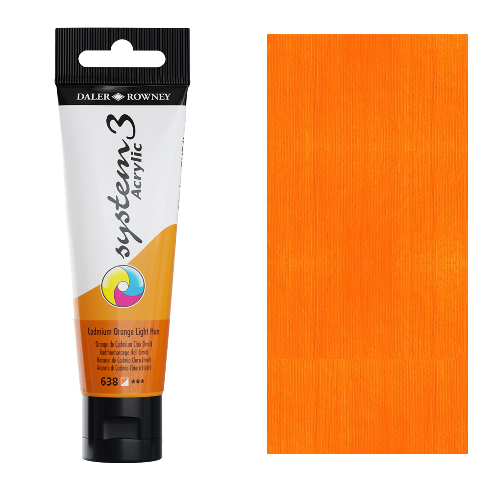 Daler-Rowney System3 Acrylic 59ml Cadmium Orange Light Hue