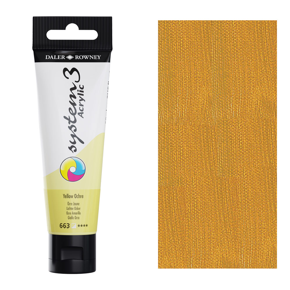 Daler-Rowney System3 Acrylic 59ml Yellow Ochre