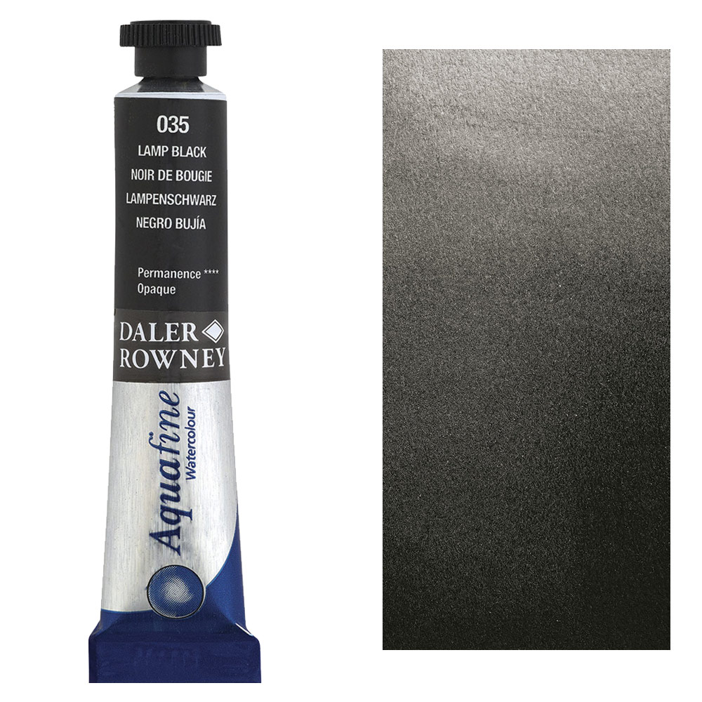 Daler-Rowney Aquafine Watercolour 8ml Lamp Black