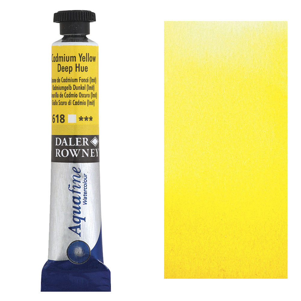 Daler-Rowney Aquafine Watercolour 8ml Cadmium Yellow Deep Hue