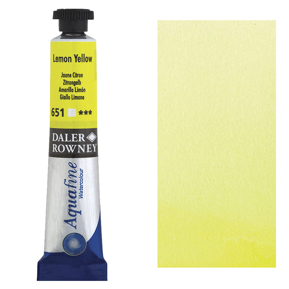 Daler-Rowney Aquafine Watercolour 8ml Lemon Yellow