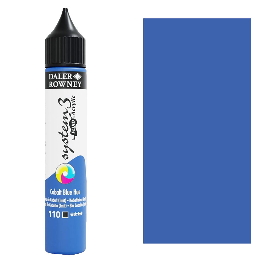 Daler-Rowney System3 Fluid Acrylic 29.5ml Cobalt Blue Hue