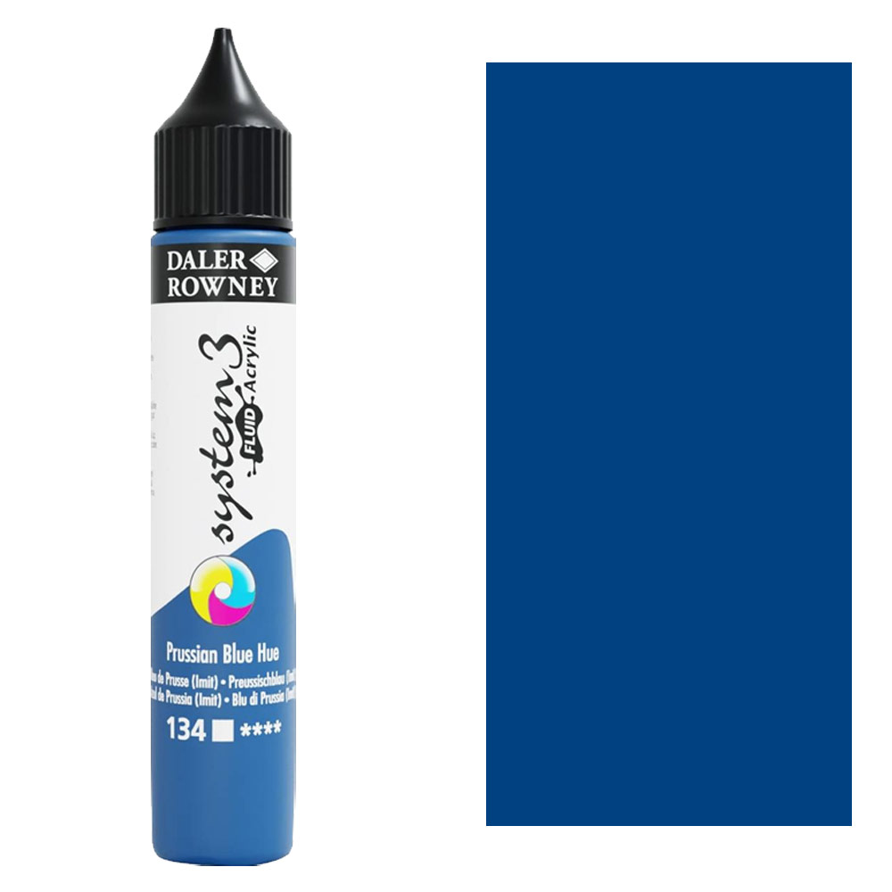 Daler-Rowney System3 Fluid Acrylic 29.5ml Prussian Blue Hue