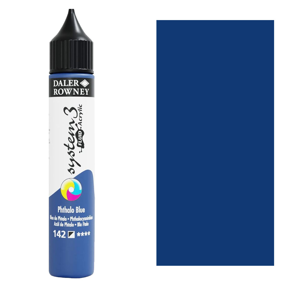 Daler-Rowney System3 Fluid Acrylic 29.5ml Phthalo Blue