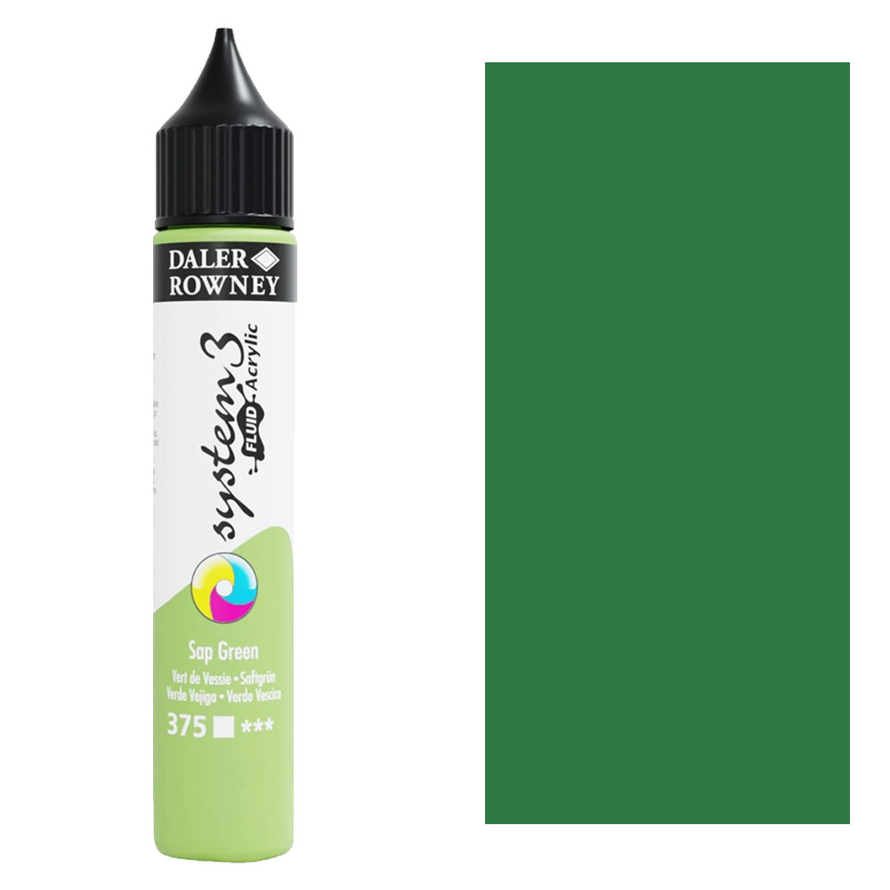 Daler-Rowney System3 Fluid Acrylic 29.5ml Sap Green
