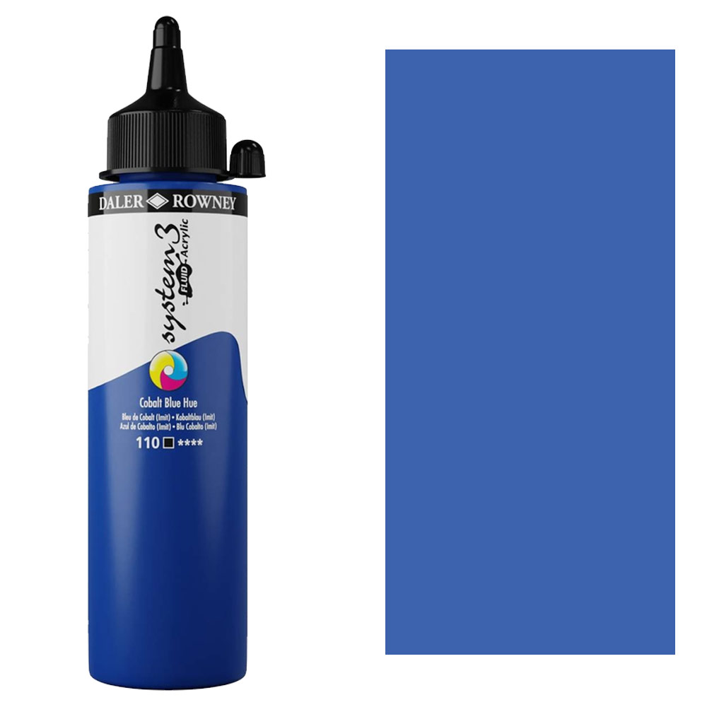 Daler-Rowney System3 Fluid Acrylic 250ml Cobalt Blue Hue