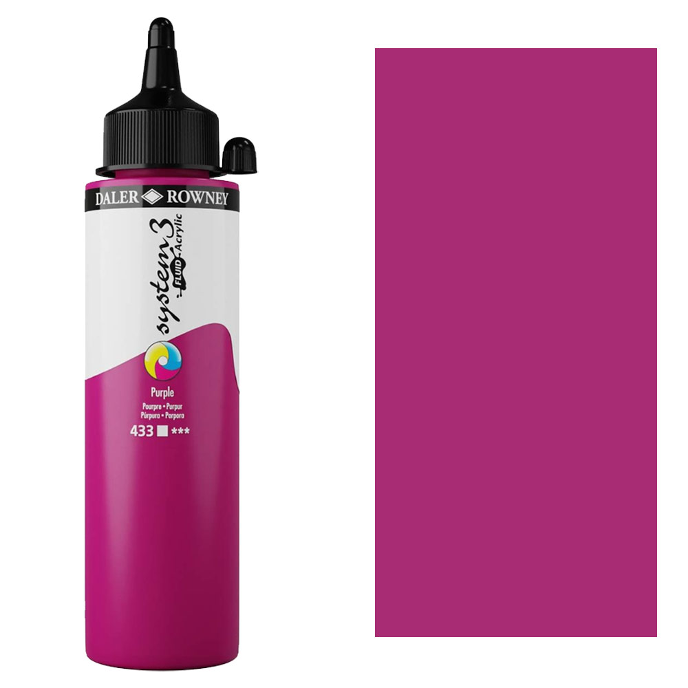 Daler-Rowney System3 Fluid Acrylic 250ml Purple