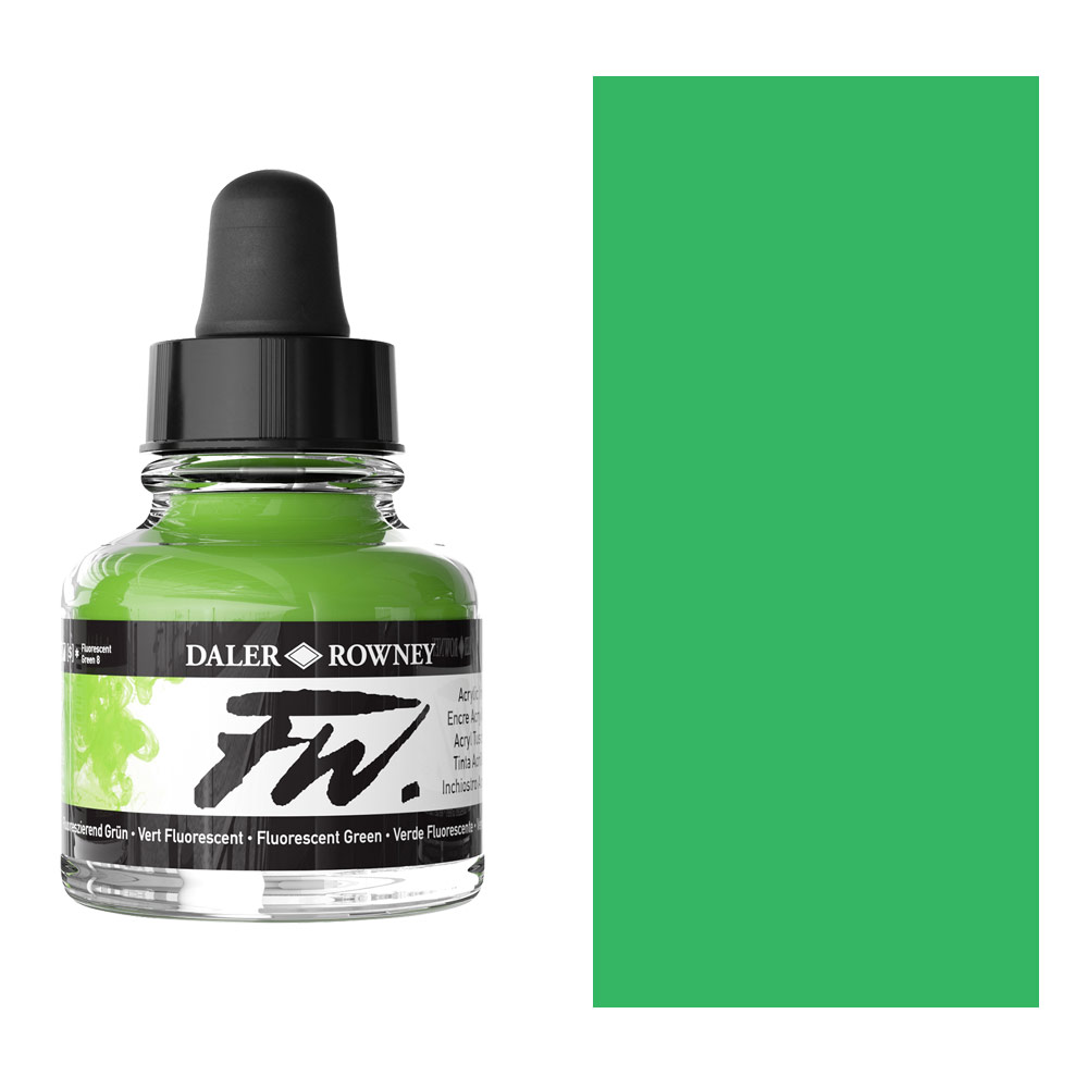 Daler-Rowney FW Acrylic Ink 1oz Fluorescent Green