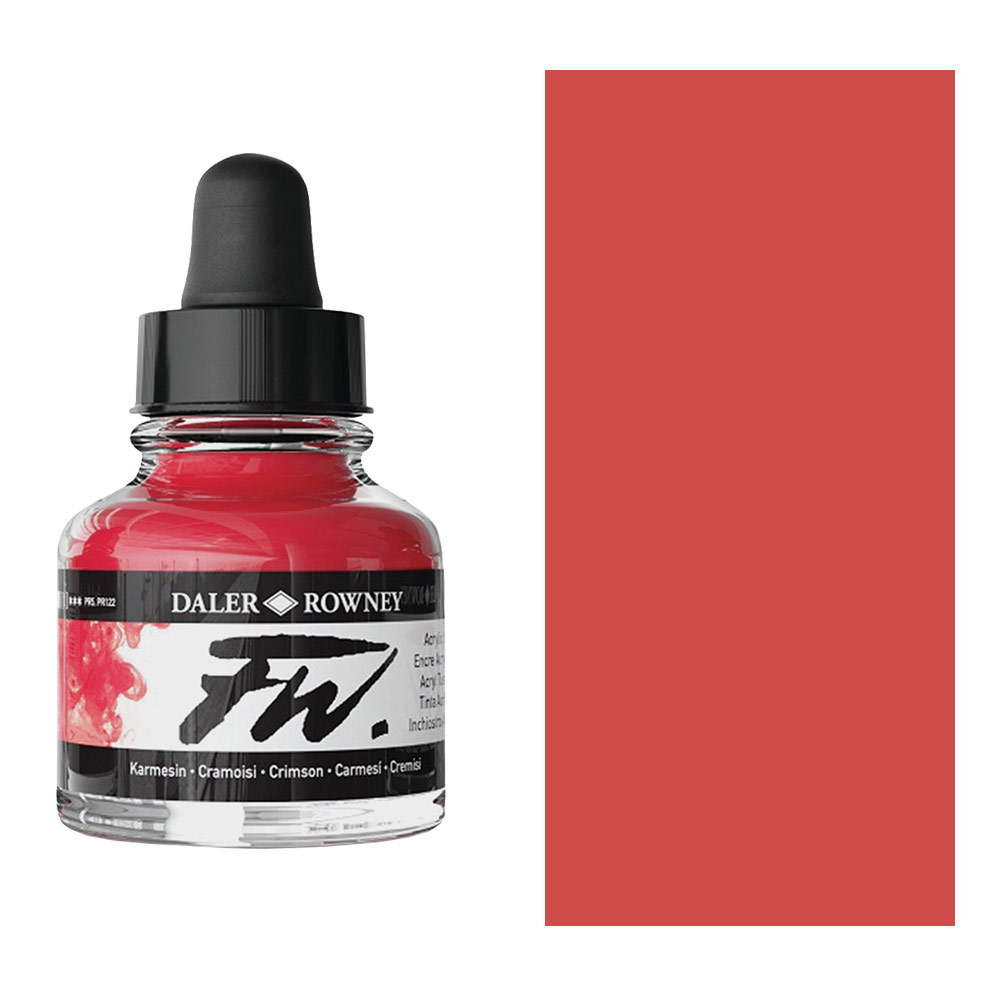 Daler-Rowney FW Acrylic Ink 1oz Crimson