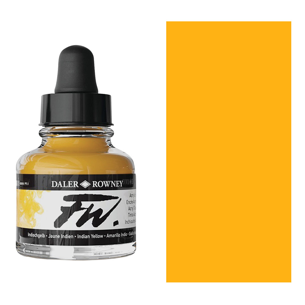 Daler-Rowney FW Acrylic Ink 1oz Indian Yellow