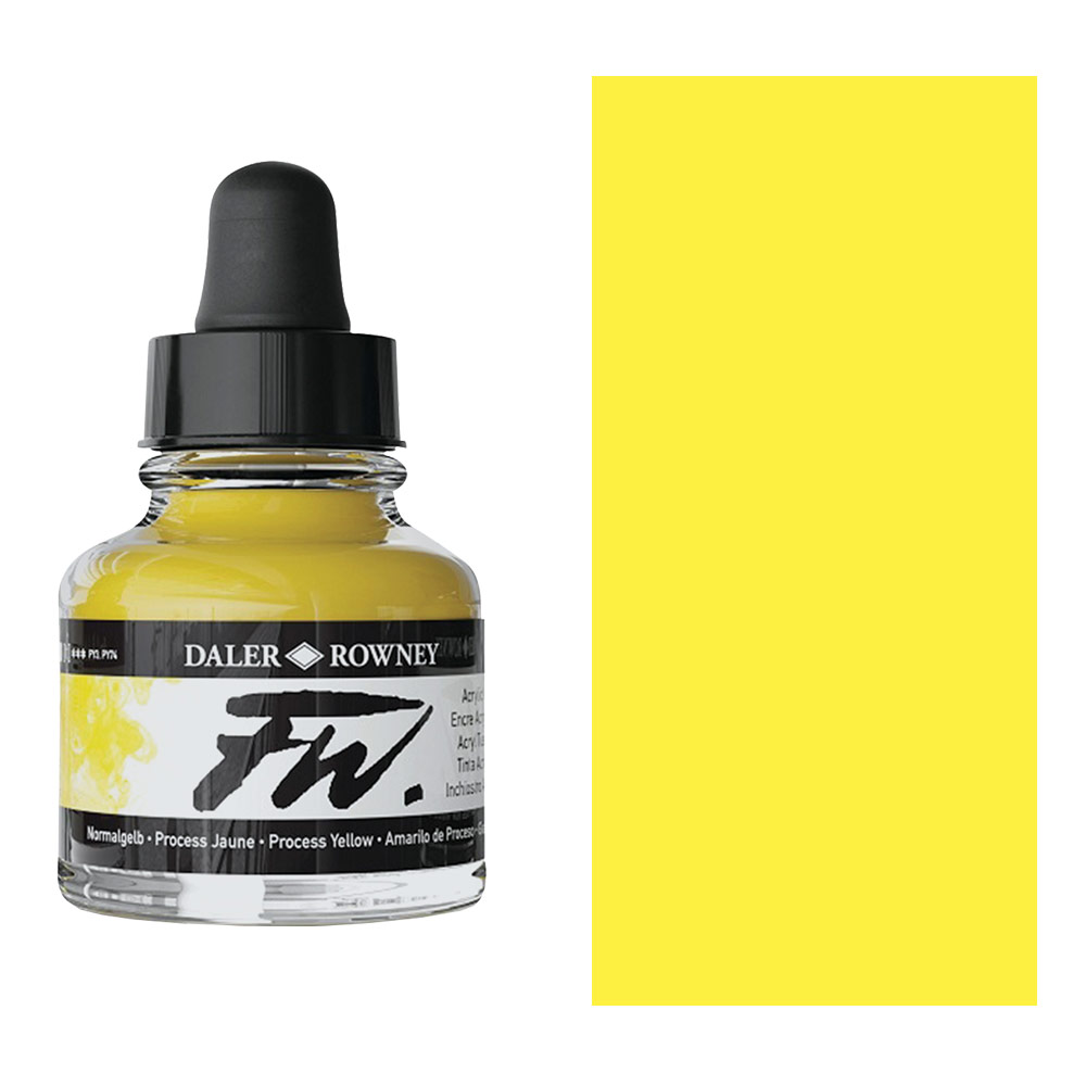 Daler-Rowney FW Acrylic Ink 1oz Process Yellow