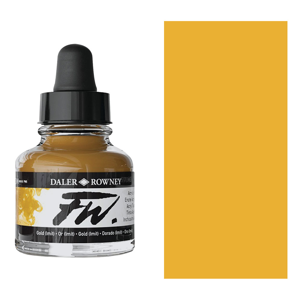 Daler-Rowney FW Acrylic Ink 1oz Gold (Imitation)