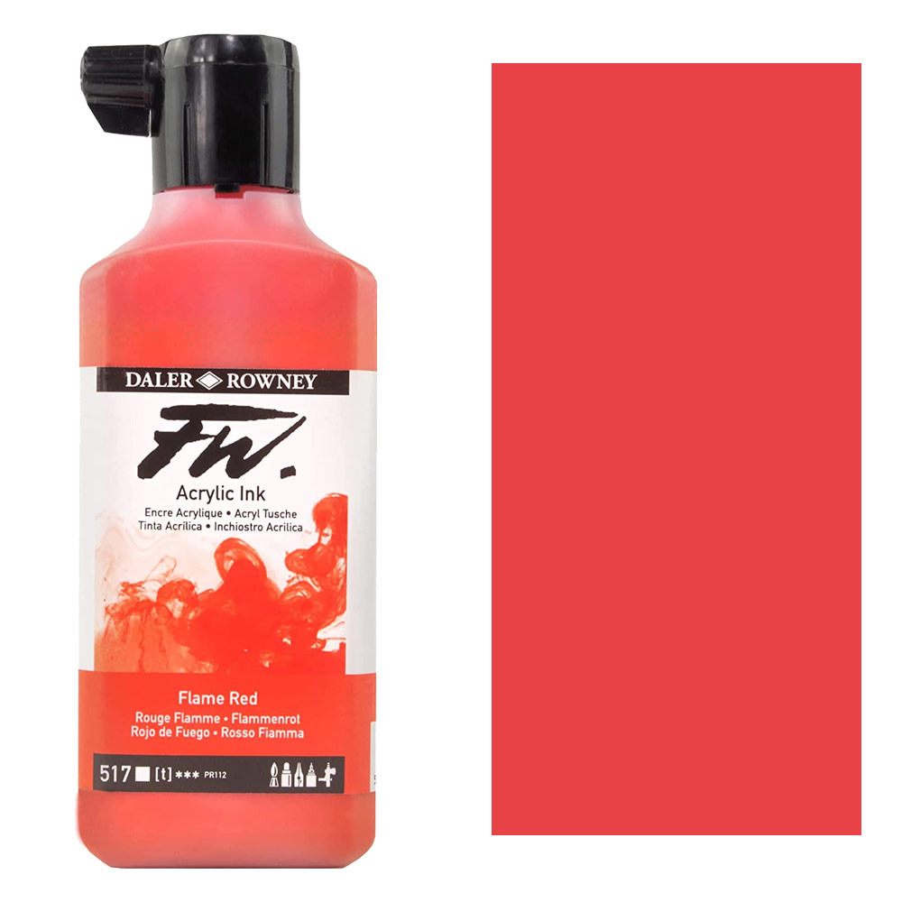 Daler-Rowney FW Acrylic Ink 6oz Flame Red