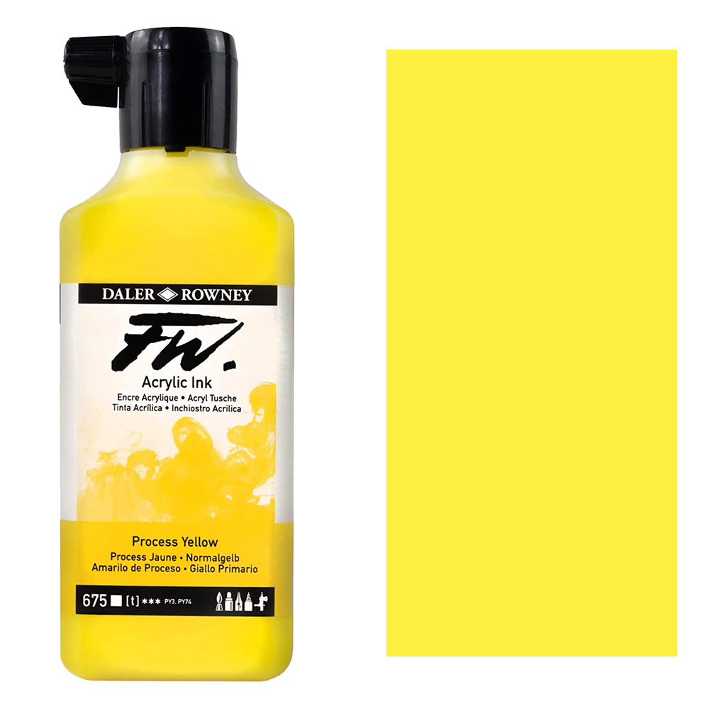 Daler-Rowney FW Acrylic Ink 6oz Process Yellow